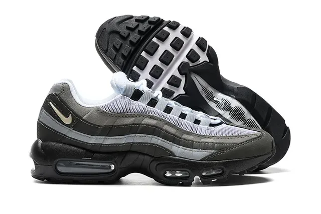 Nike Air Max 95 Black Gray Gold Lifestyle Sneakers 4