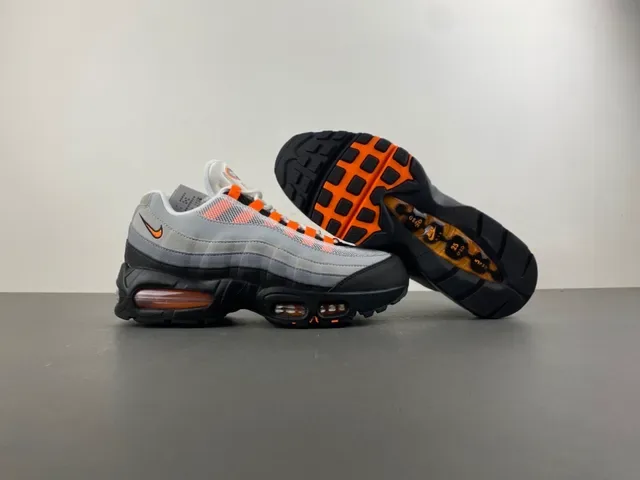 Nike Air Max 95 Gray Orange Lifestyle Sneakers 10