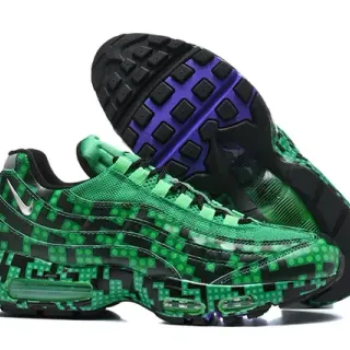 Nike Air Max 95 Pixel Green Black Purple حذاء أسلوب الحياة