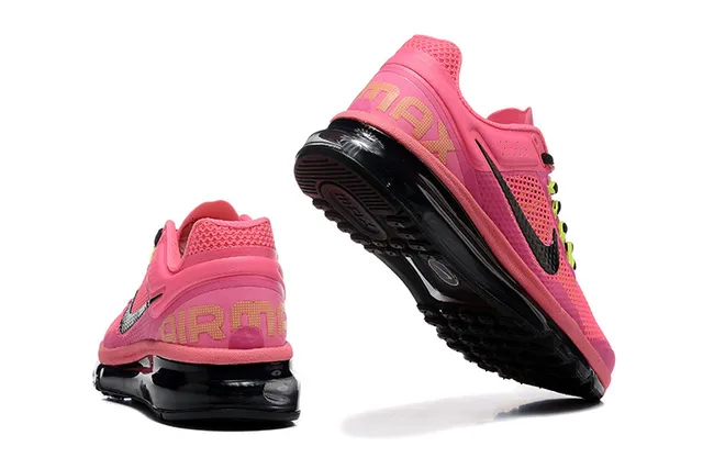 Nike Air Max Pink Black Mesh Upper Visible Cushioning Running Shoes 2