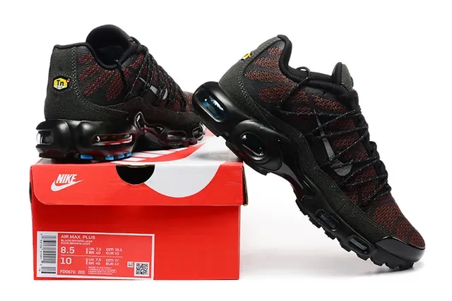 Nike Air Max Plus Brown Black Blue Lifestyle Sneakers 6