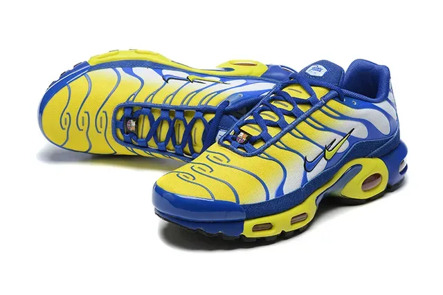 Nike Air Max Plus Chaussures Lifestyle Jaune et Bleu 4