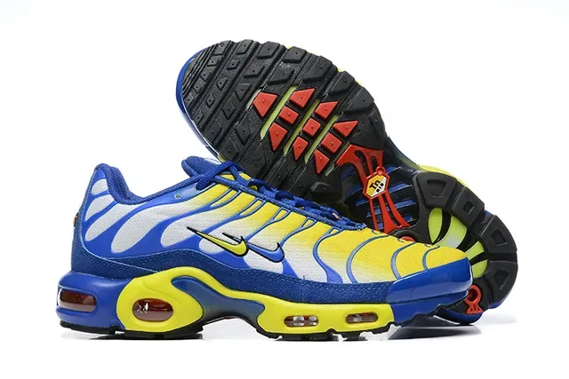 Nike Air Max Plus Chaussures Lifestyle Jaune et Bleu 5