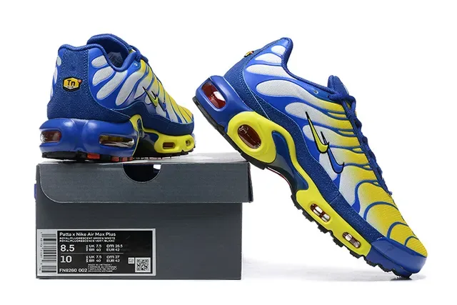 Nike Air Max Plus Chaussures Lifestyle Jaune et Bleu 6