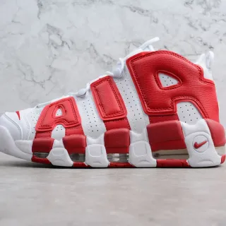 Nike Air More Uptempo Zapatillas de Baloncesto Blancas Rojas
