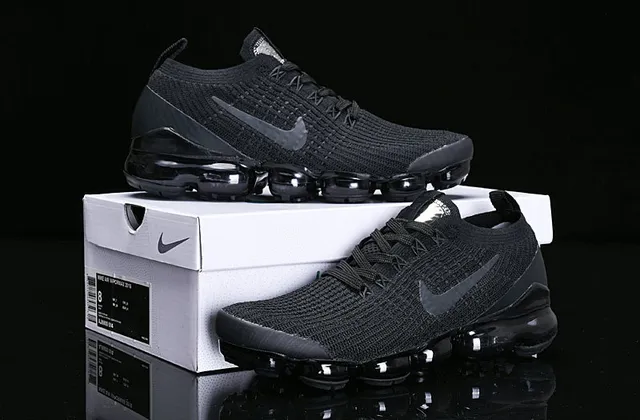 Nike Air VaporMax Black Knit Running Shoes 2