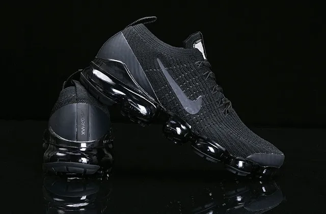 Nike Air VaporMax Black Knit Running Shoes 5