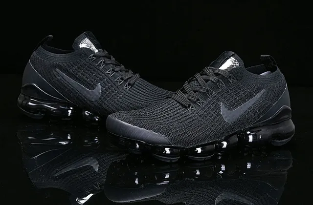 Nike Air VaporMax Black Knit Running Shoes 6