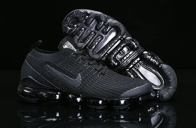 Nike Air VaporMax Black Knit Running Shoes 7