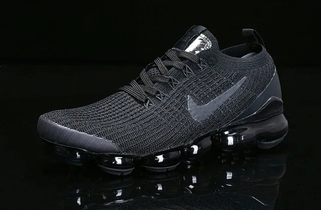 Nike Air VaporMax Black Knit Running Shoes 9