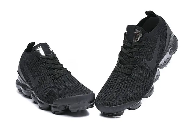 Nike Air VaporMax Black Knit Running Shoes 12