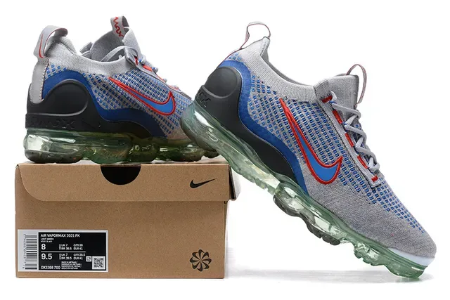 Nike Air VaporMax Plus ধূসর নীল লাল লাইফস্টাইল স্নিকার 8