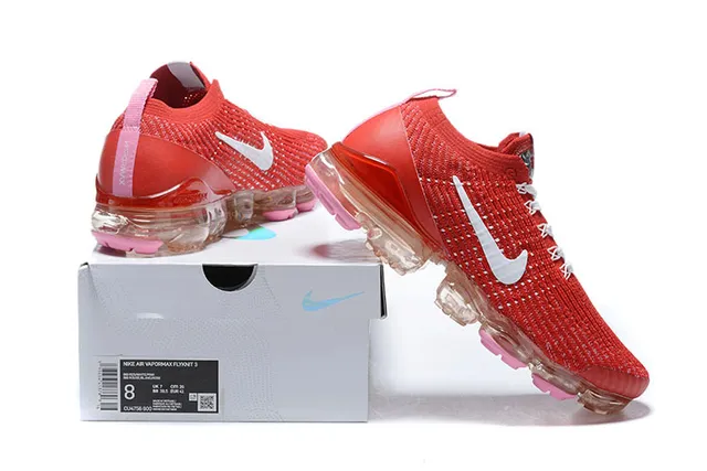 Nike Air VaporMax 红色 白色 粉色 跑鞋 8