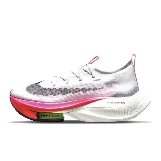 Nike Air Zoom Alphafly सफेद गुलाबी इंजीनियर्ड निट अपर फुल लेंथ ZoomX फोम रनिंग शूज
