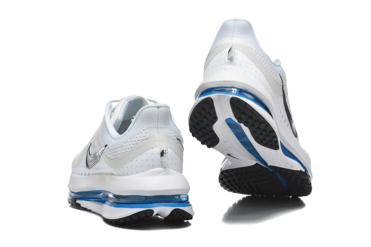Nike Air Zoom Pegasus 白色蓝色工程网面鞋面全长可见单元跑鞋 2