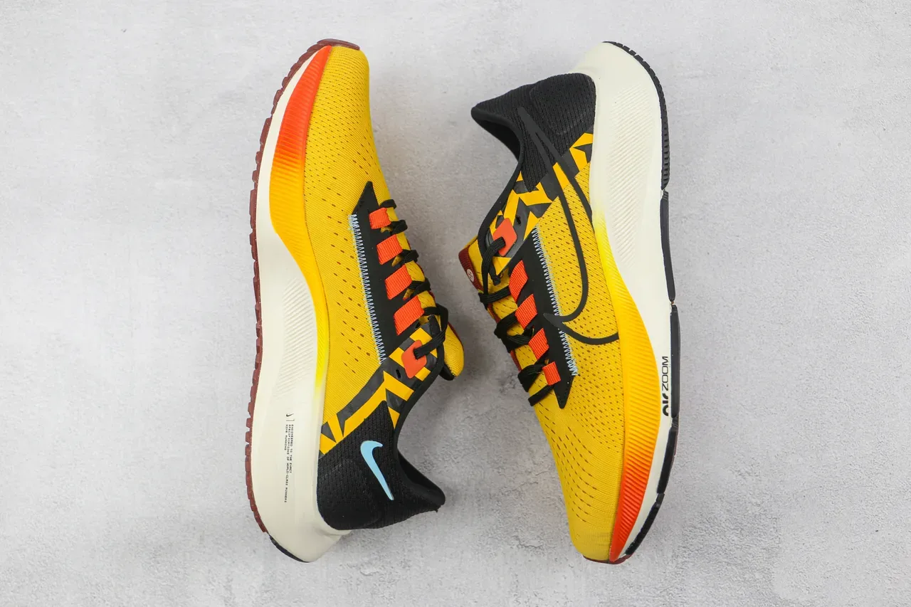 Nike Air Zoom Pegasus Tênis de corrida Amarelo Preto Laranja 2