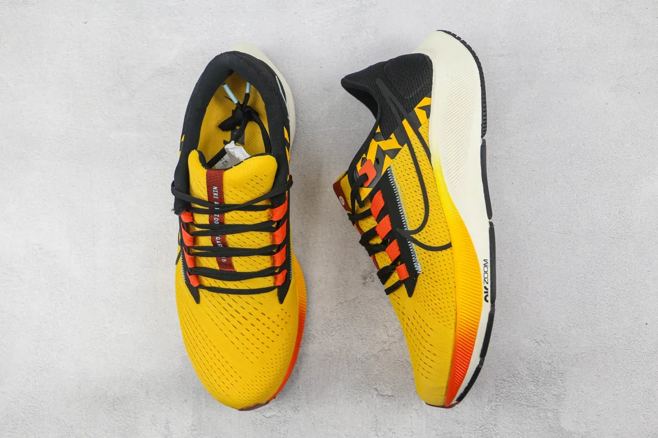 Nike Air Zoom Pegasus Tênis de corrida Amarelo Preto Laranja 3