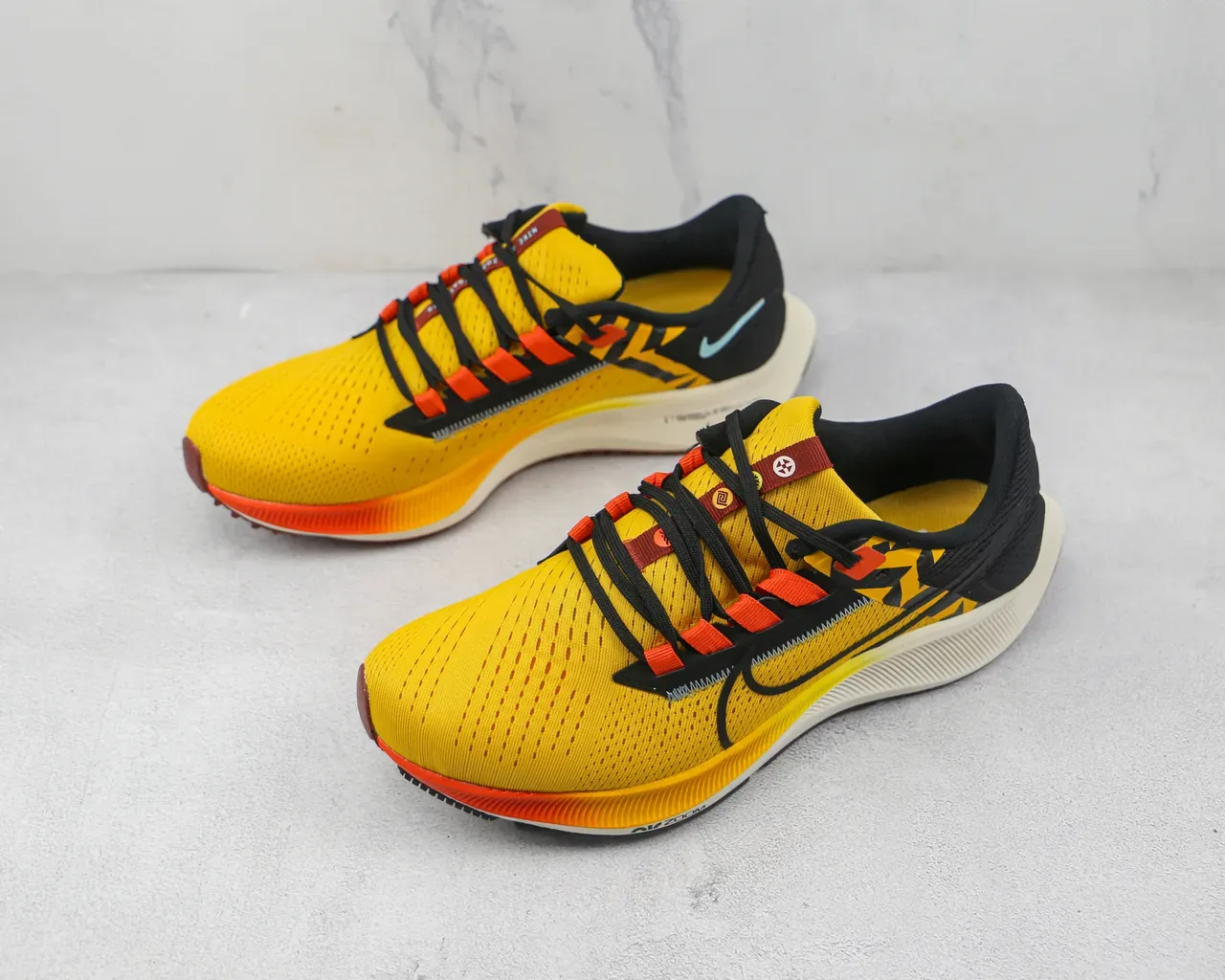 Nike Air Zoom Pegasus Tênis de corrida Amarelo Preto Laranja 4
