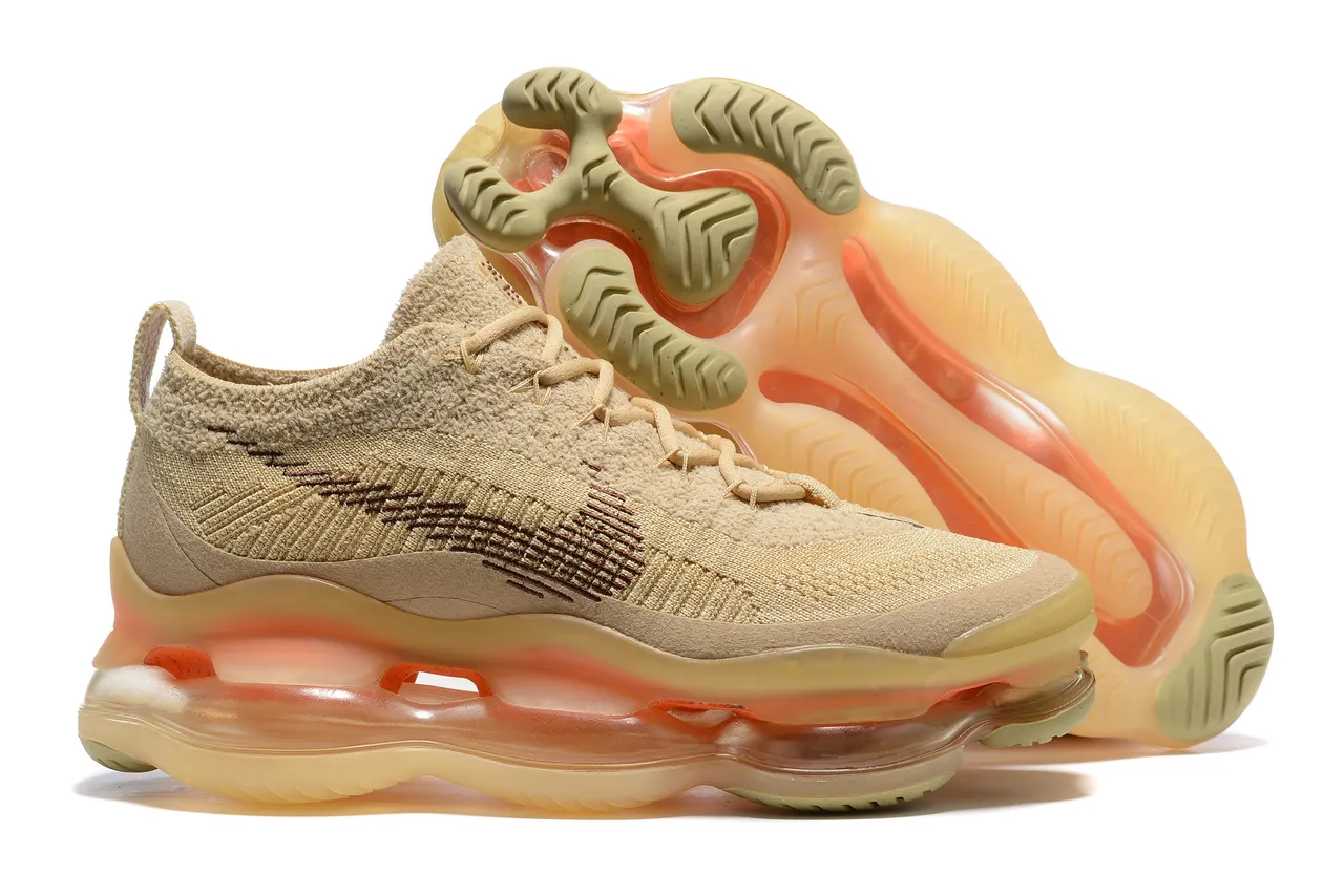 Nike Beige and Orange Translucent Midsole Knit Lifestyle Sneaker 6