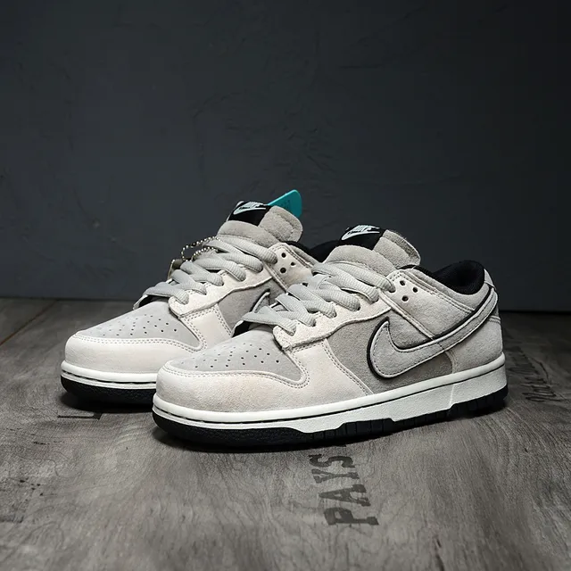 Nike बेज काला लो-टॉप सूड अपर स्केटबोर्ड जूते 3
