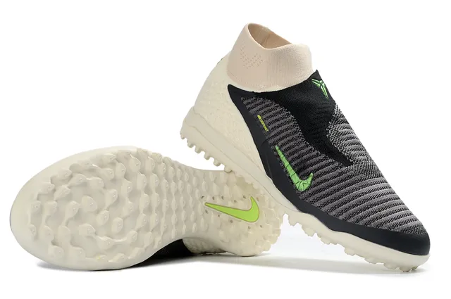 Nike Beige Verde Ajuste de Calcetín Superior de Tejido Texturizado Ante-pié Blanco Césped Artificial Zapatos de Fútbol 6