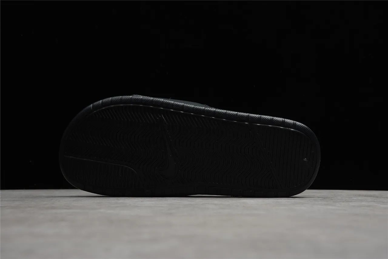 Nike Benassi Black Pink Single-Strap Molded Footbed Slippers 8