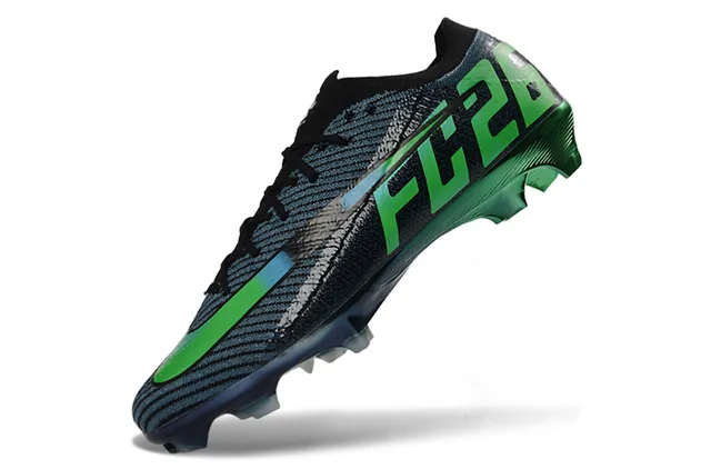 Nike Black Green লো-কাট সক-ফিট আপার টেক্সচার্ড নিট কনস্ট্রাকশন ফার্ম-গ্রাউন্ড ফুটবল জুতো 3