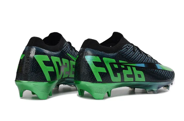 Nike Black Green লো-কাট সক-ফিট আপার টেক্সচার্ড নিট কনস্ট্রাকশন ফার্ম-গ্রাউন্ড ফুটবল জুতো 5