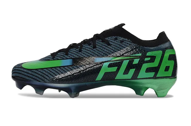 Nike Black Green লো-কাট সক-ফিট আপার টেক্সচার্ড নিট কনস্ট্রাকশন ফার্ম-গ্রাউন্ড ফুটবল জুতো 7