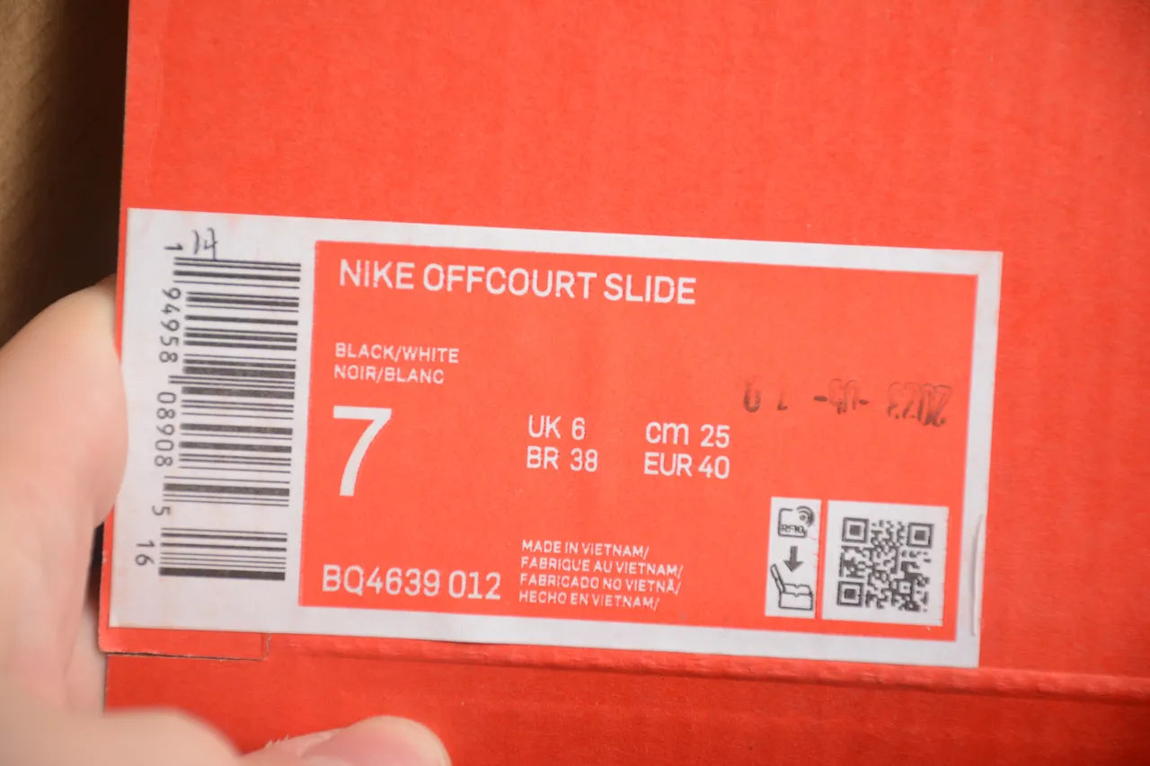 Nike Black White Molded EVA Sole Single Wide Strap Slippers 2