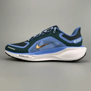 नाइके नीला और सोने का जाल तथा सिंथेटिक ओवरले अपर GORE-TEX वॉटरप्रूफ लाइनिंग रनिंग शूज