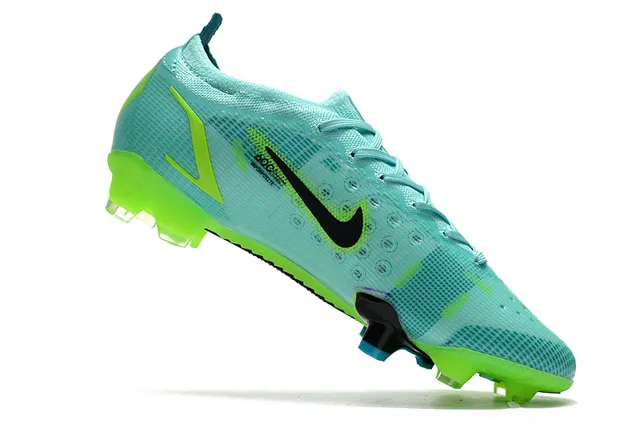 Nike أزرق أخضر منخفض القطع أعلى ملائم للجوارب أرض صلبة أحذية كرة القدم 3