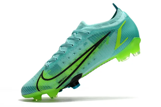 Nike أزرق أخضر منخفض القطع أعلى ملائم للجوارب أرض صلبة أحذية كرة القدم 4
