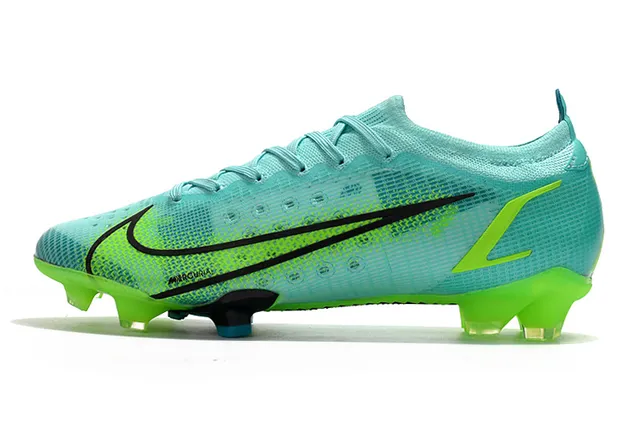 Nike أزرق أخضر منخفض القطع أعلى ملائم للجوارب أرض صلبة أحذية كرة القدم 5