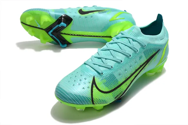 Nike أزرق أخضر منخفض القطع أعلى ملائم للجوارب أرض صلبة أحذية كرة القدم 6