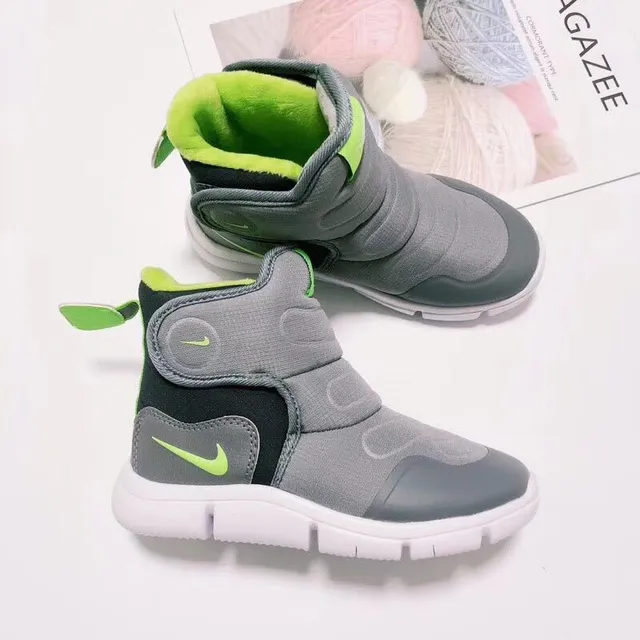 Nike Blue Orange Insulated High-Top Padded Collar Snow Boots 8