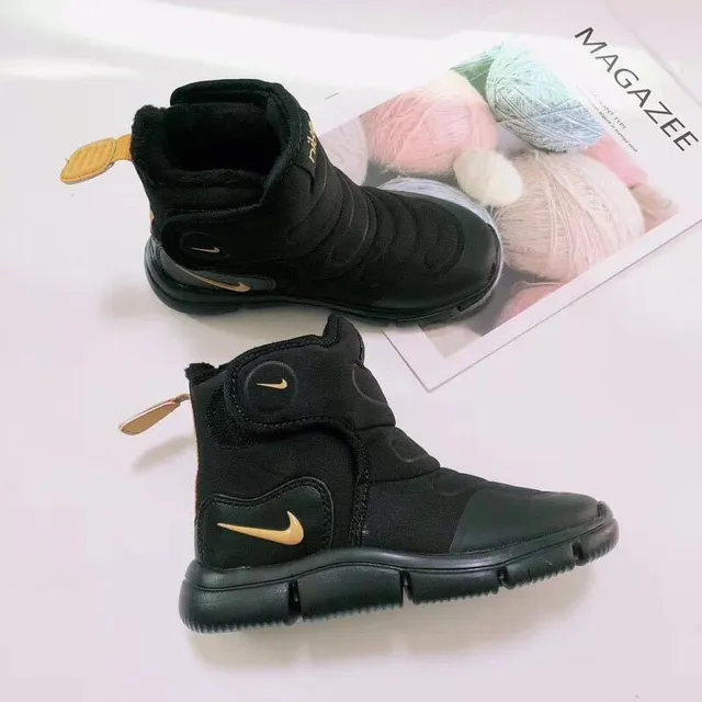 Nike Blue Orange Insulated High-Top Padded Collar Snow Boots 20