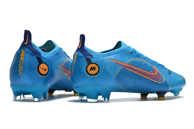 Nike Blue Orange Low-Cut Mesh-and-Synthetic Overlay Firm-Ground Soccer Shoes 14
