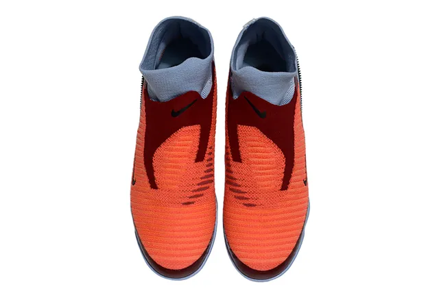 Nike Bleu Orange Ajustement Chaussette Col Tricoté Asymétrique Synthétique Cage Turf Chaussures de football 2