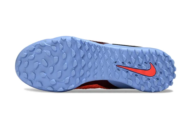 Nike Bleu Orange Ajustement Chaussette Col Tricoté Asymétrique Synthétique Cage Turf Chaussures de football 5