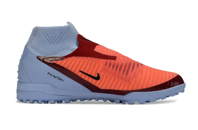 Nike Bleu Orange Ajustement Chaussette Col Tricoté Asymétrique Synthétique Cage Turf Chaussures de football 7