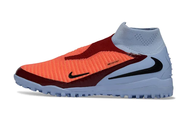 Nike Bleu Orange Ajustement Chaussette Col Tricoté Asymétrique Synthétique Cage Turf Chaussures de football 8