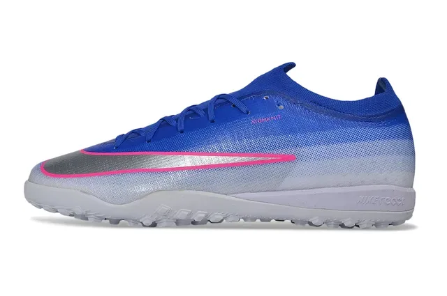 Nike Blue Pink Gradient Knit Upper Low-Cut Sock-Like Collar Turf Soccer Shoes 6