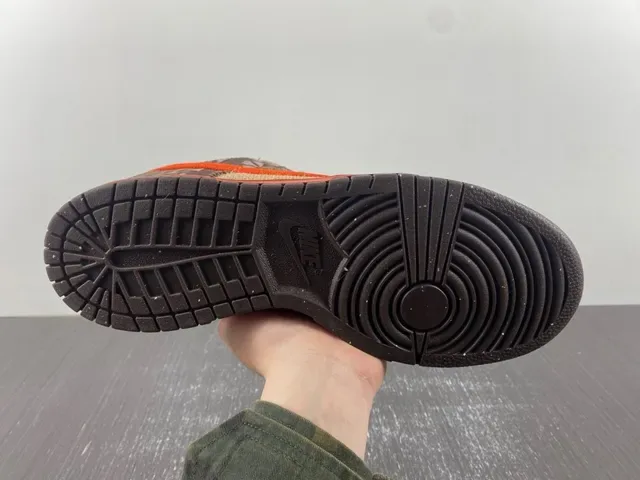 Nike Marrom Laranja Lona Camuflagem Tênis de Skateboard 7