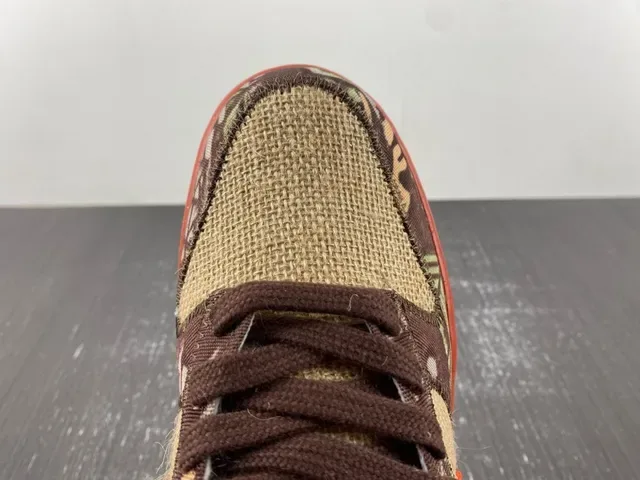 Nike Marrom Laranja Lona Camuflagem Tênis de Skateboard 10
