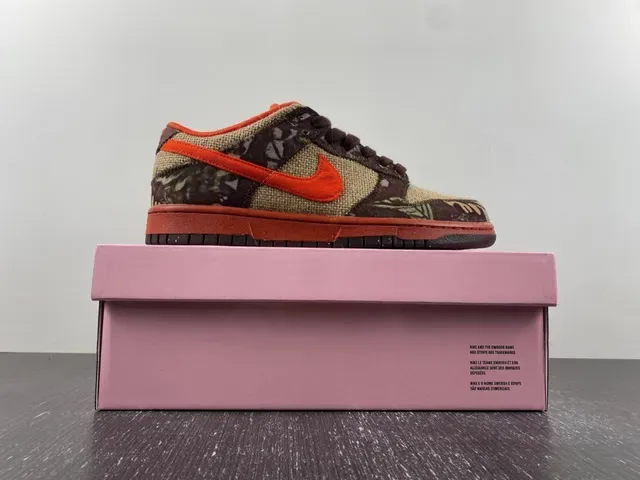 Nike Marrom Laranja Lona Camuflagem Tênis de Skateboard 16