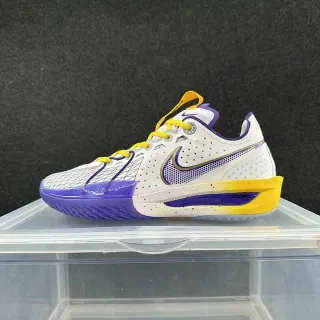 Nike Cosmic Unity सफेद बैंगनी पीला बास्केटबॉल जूते