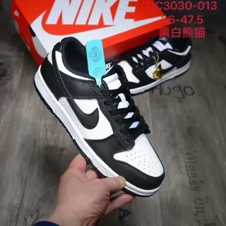 Nike Dunk Low أسود أبيض أحذية أسلوب الحياة