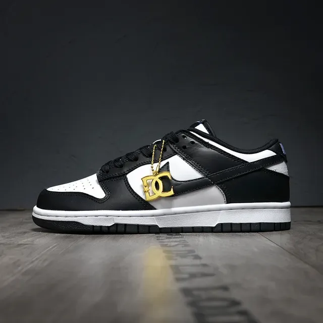 Nike Dunk Low Black White Lifestyle Sneakers 7