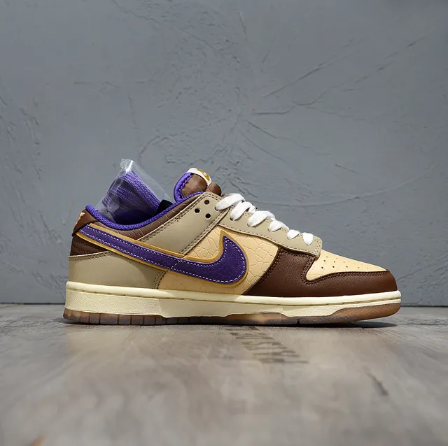 Nike Dunk Low Brown Purple Beige Lifestyle Sneakers 6